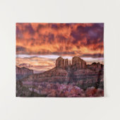 ピンクの朝顔 タペストリー (正面(横))