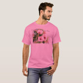 ピンクの朝顔 Tシャツ (正面フル)