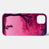 ピンクの木と星のアップルiPhone 13ケース Case-Mate iPhoneケース (裏面 (横))