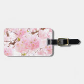 ピンクの木のさくらんぼの花 ラゲッジタグ (正面横)