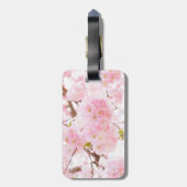 ピンクの木のさくらんぼの花 ラゲッジタグ (裏面縦)