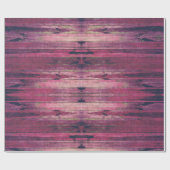 ピンクの木のカラフル見た素朴目の色合い ラッピングペーパー (フラット)