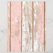 ピンクの木のテクスチャのスクラップブック紙 (正面)