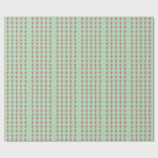 ピンクの木のパターン ラッピングペーパー (フラット)