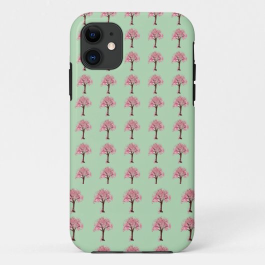 ピンクの木のパターン Case-Mate iPhoneケース (裏面)