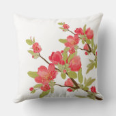 ピンクの木の花枕 クッション (裏面)