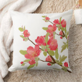 ピンクの木の花枕 クッション (ブランケット)