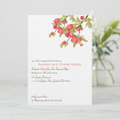 ピンクの木は招待結婚式の婚約パーティの活気付きます 招待状 (スタンド正面)