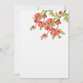 ピンクの木は招待結婚式の婚約パーティの活気付きます 招待状 (裏面)