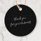 ピンクの木ファンシーの台本の自家製ラブビジネス フェイバータグ (裏面)