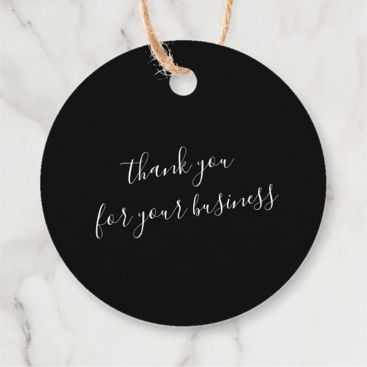 ピンクの木ファンシーの台本の自家製ラブビジネス フェイバータグ (裏面)