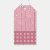 ピンクの木製ホットココアホイップクリーム赤ちゃんシャワー ギフトタグ (裏面)