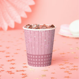 ピンクの木製ホットココアホイップクリーム赤ちゃんシャワー 紙コップ