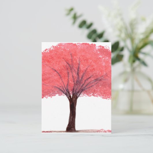 ピンクの木 ポストカード (スタンド正面)