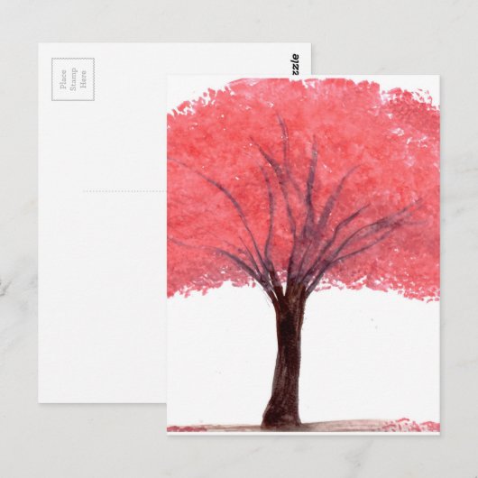 ピンクの木 ポストカード (正面/裏面)