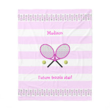 ピンクの未来テニススターパーソナライズされたストライプの