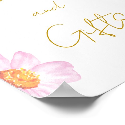 ピンクの本とギフトポスター ポスター (角)