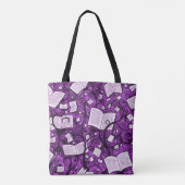 ピンクの本の背景 トートバッグ (裏面)