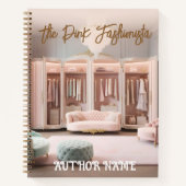 ピンクの本ファッショニスタ表紙インスピレーション手帳 ノートブック (正面)