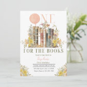 ピンクの本 お誕生日おめでとう 招待状 (スタンド正面)