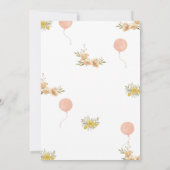 ピンクの本 お誕生日おめでとう 招待状 (裏面)