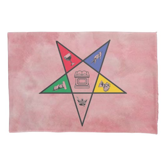 ピンクの東の星 枕カバー (正面)