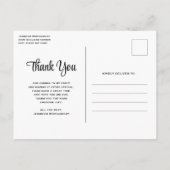 ピンクの松の鳥の木の枝ありがとう ポストカード (裏面)