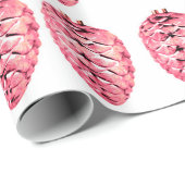 ピンクの松ぼっくり包装紙 ラッピングペーパー (ロールコーナー)