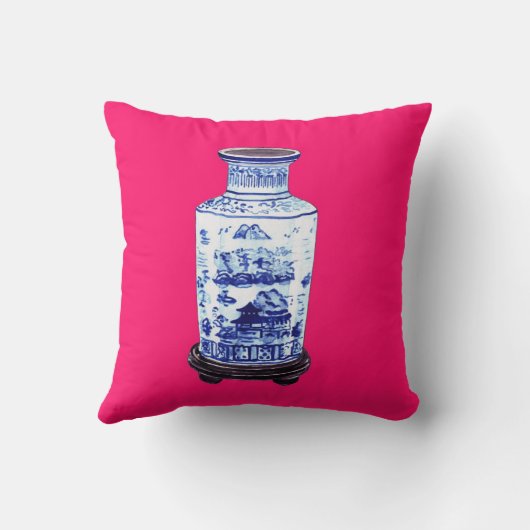 ピンクの枕の中国のなつぼ クッション (裏面)