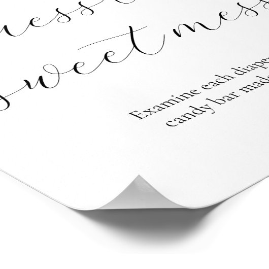 ピンクの柑橘甘い混乱の赤ちゃんシャワーのサインを推測 ポスター (角)