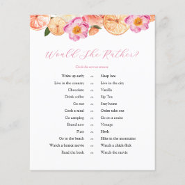 ピンクの柑橘系のブライダルは彼女はむしろゲームをする