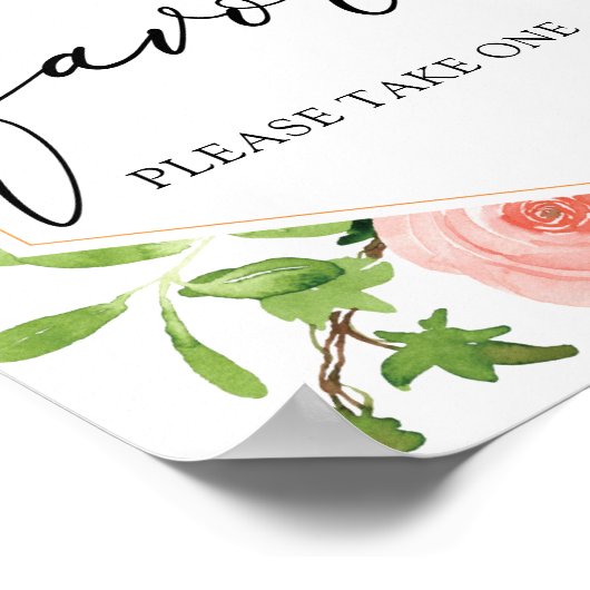 ピンクの柑橘系 お土産サイン ポスター (角)