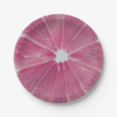 ピンクの柑橘類の果実 ペーパープレート (正面)