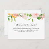 ピンクの柑橘類の花の封入カード エンクロージャーカード (正面/裏面)