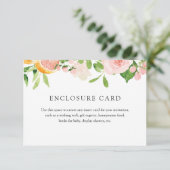 ピンクの柑橘類の花の封入カード エンクロージャーカード (スタンド正面)