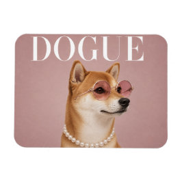 ピンクの柴犬カバーガール マグネット