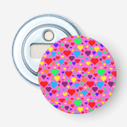 ピンクの栓抜きの愛ハート 栓抜き (正面)