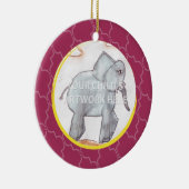 ピンクの格子オーナメント$16.95 セラミックオーナメント (右)