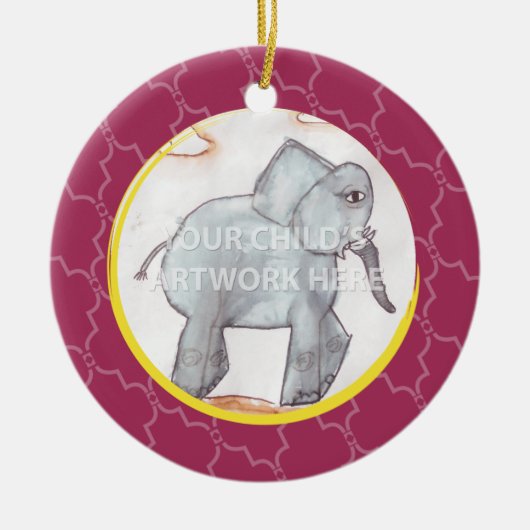 ピンクの格子オーナメント$16.95 セラミックオーナメント (正面)