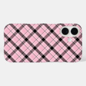 ピンクの格子模様のケース Case-Mate iPhoneケース (裏面 (横))