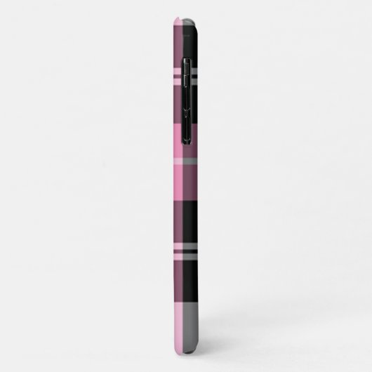 ピンクの格子模様 Case-Mate iPhoneケース (裏面/左)