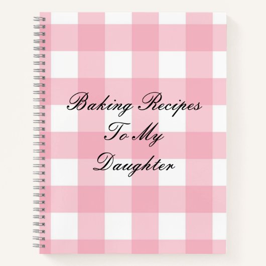 ピンクの格子状ノート ノートブック (正面)