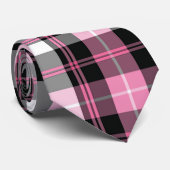 ピンクの格子縞のタイ ネクタイ (ロール)