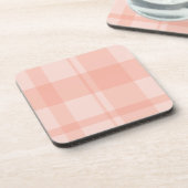 ピンクの格子縞 コースター (左側)