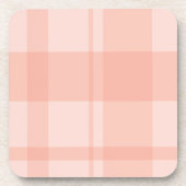 ピンクの格子縞 コースター (正面)