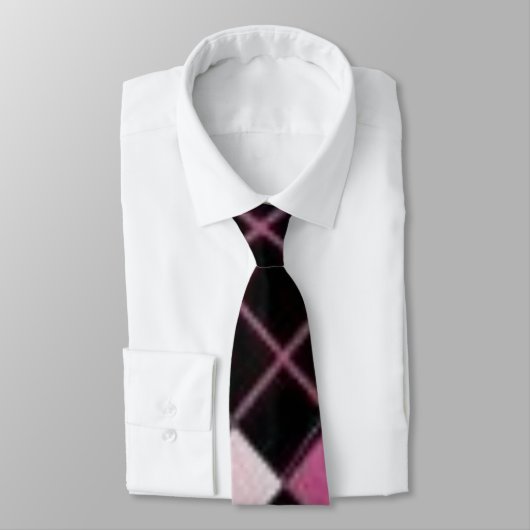 ピンクの格子縞 ネクタイ (タイ)