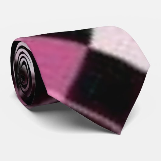 ピンクの格子縞 ネクタイ (ロール)