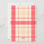 ピンクの格子縞 ビンテージ シーズンカード (裏面)