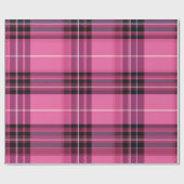 ピンクの格子縞 ラッピングペーパー (フラット)