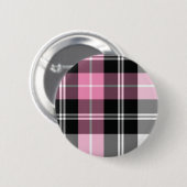 ピンクの格子縞 缶バッジ (正面&裏面)